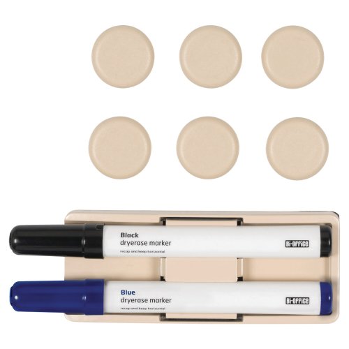 Valkotaulusetti Bi-office , pyyhin, magneetit ja tussit, hinta 11,28€