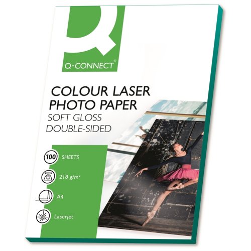 Valokuvapaperi laser Q-CONNECT Semi Gloss 218G A4/100, hinta 15,89€