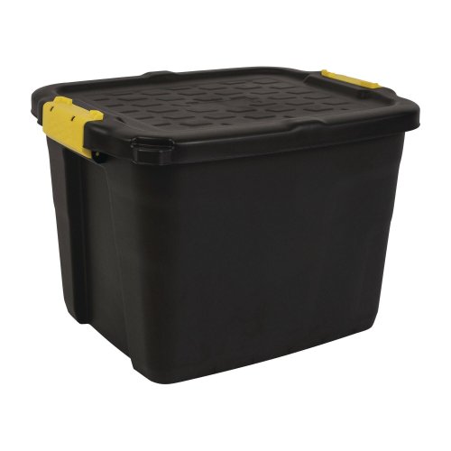 Varastolaatikko Strata heavy duty 42l musta, hinta 28,99€