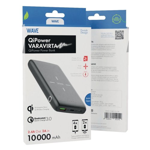 Varavirtalähde Wave qipower 10000mah, hinta 25,95€