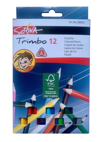 Värikynä Scriva Trimbo värilajitelma /12, hinta 2,65€