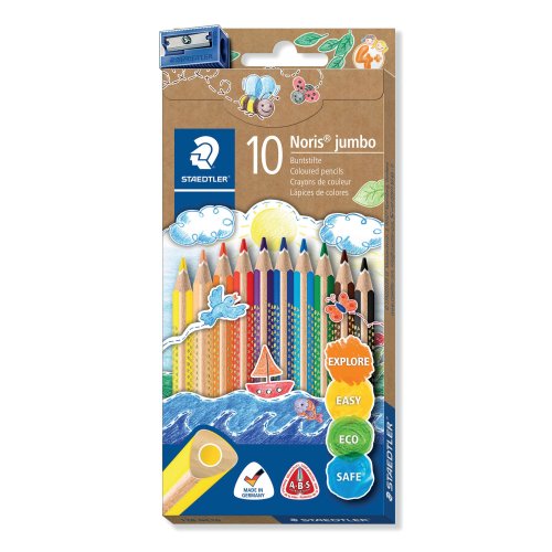 Värikynä Staedtler noris jumbo , värilajitelma 10kpl, hinta 9,18€