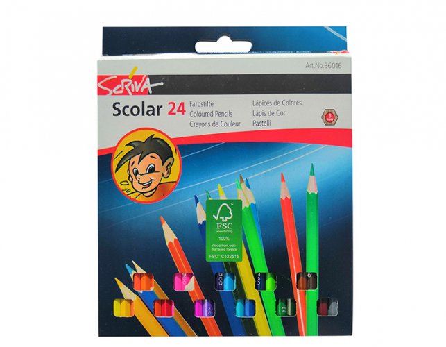 Värikynä Scriva Scolar värilajitelma /24, hinta 2,20€
