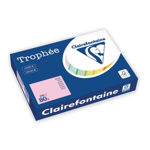 159463 Tulostuspaperi värillinen Clairefontaine Trophee 1973 A4 vaaleanpunainen suoraan varastostamme pikatoimituksella. Clairefontainen värikopiopaperilla saat erittäin terävät tekstit ja kuvat. Yli 120 euron tilaukset ilman toimituskuluja.