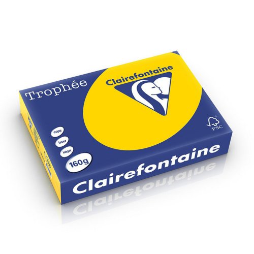 Värillinen Kopiopaperi Trophée 160G A4/250 kullankeltainen, hinta 12,05€