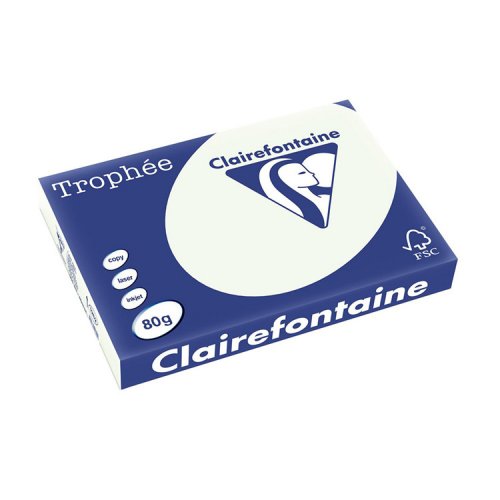Värillinen Kopiopaperi Trophée 80G A3/500 vaaleanvihreä, hinta 22,40€