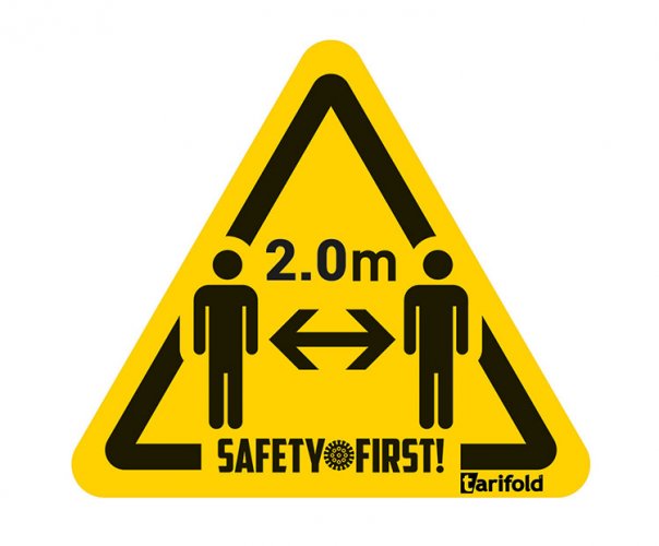 Varoitustarra Turvaväli 2m 150x70mm 4kpl, hinta 21,15€