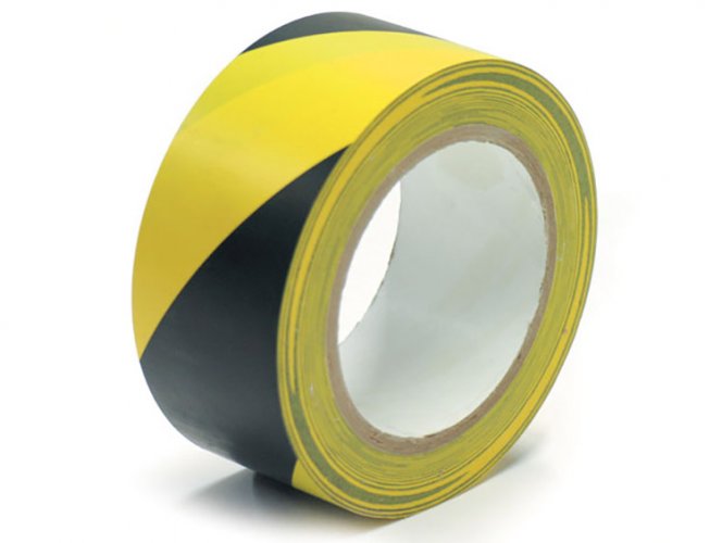 VAROITUSTEIPPI-2 50M MX33M KELTAMUSTA, hinta 8,66€