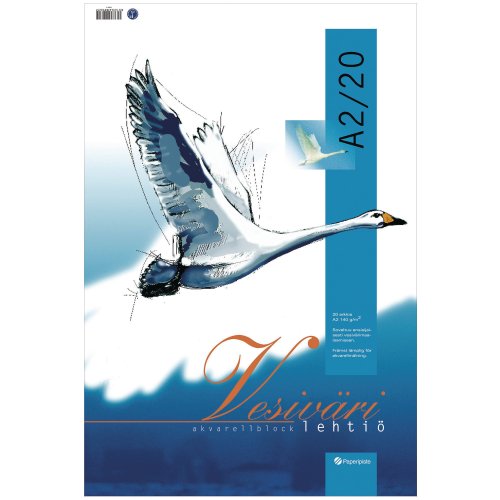 Vesivärilehtiö a2 140g, 20 arkkia, hinta 12,24€