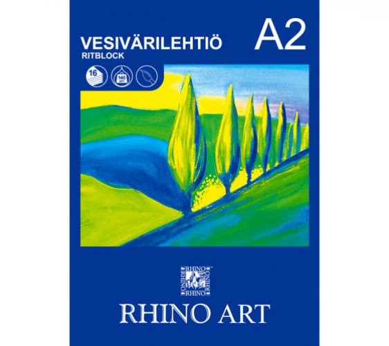 Vesivärilehtiö Rhino Art A2/16 140G, hinta 6,91€