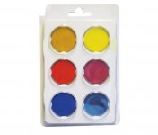 Vesiväripaletti kannella koulu 6 väriä