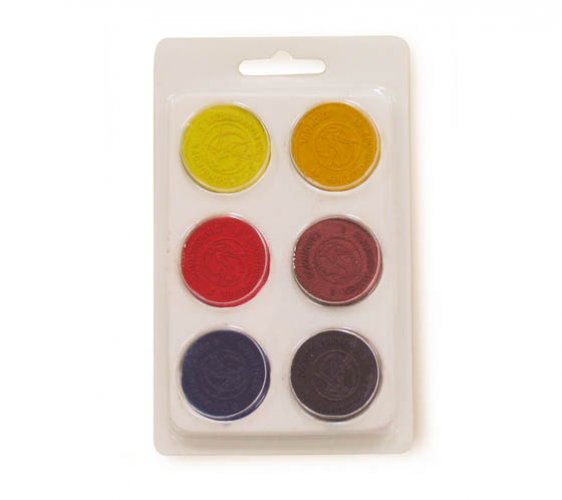 Vesiväripaletti kannella Wennström 30 mm 6 väriä, hinta 6,04€