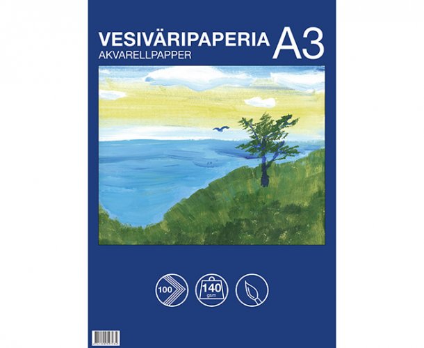 Vesiväripaperi A3/100 140G, hinta 15,53€