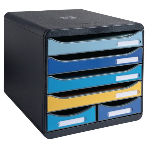Vetolaatikosto Exacompta big box max deepblue 6-osainen monivärinen, hinta 88,84€