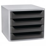 Vetolaatikosto Lyreco 4-osainen musta