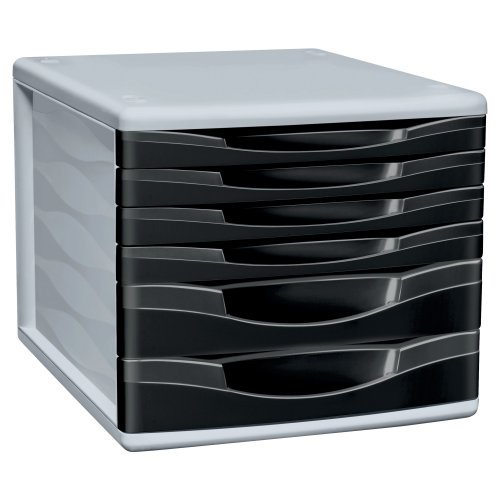 Vetolaatikosto Lyreco 6-osainen musta, hinta 42,33€