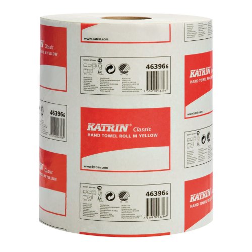 7393572 Käsipyyherulla Katrin 463966 Classic on keltainen 1-kertainen käsipyyhe Katrin M-annostelijaan yhteensopiva rulla edulliseen hintaan. Toimitamme käsipyyherullat kuuden rullan säkissä pikatoimituksena.