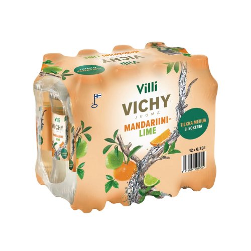 Vichy Villi mandariini-lime 0,33l 12kpl, hinta 10,34€