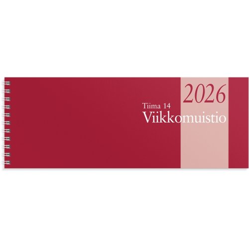 Viikkomuistio 2026 Kalenteri Tiima 14 parikierresidottu, hinta 2€