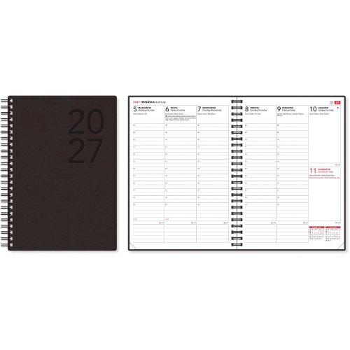 Viikkomuistio 2027 Cc 2367 eko viikkokalenteri musta 148 × 210mm, hinta 10,40€