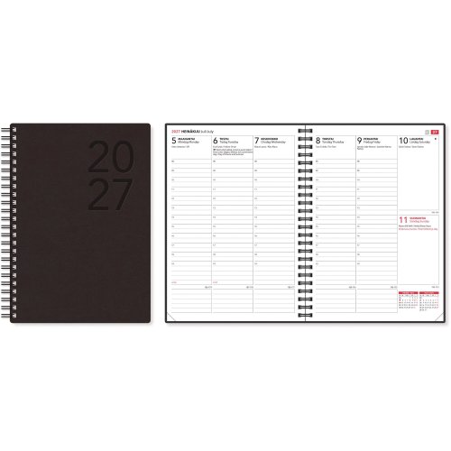Viikkomuistio 2027 Cc 2367 eko viikkokalenteri musta 148 × 210mm, hinta 10,40€