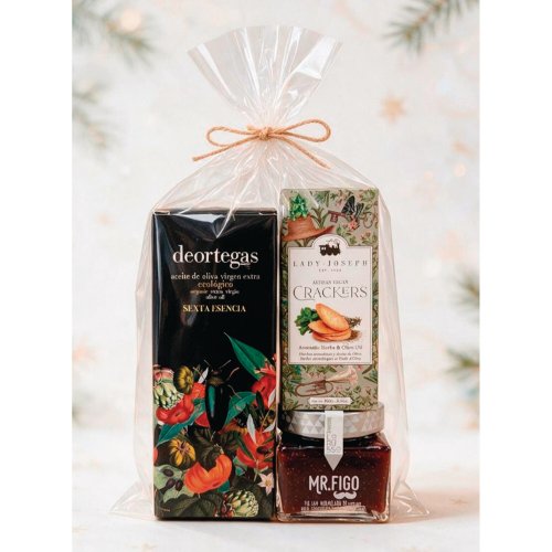 Viikunahillo, oliiviöljy ja cracker keksisetti, hinta 63€