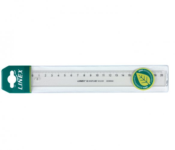 Viivoitin Linex Nature N1020 20 cm, hinta 2,80€