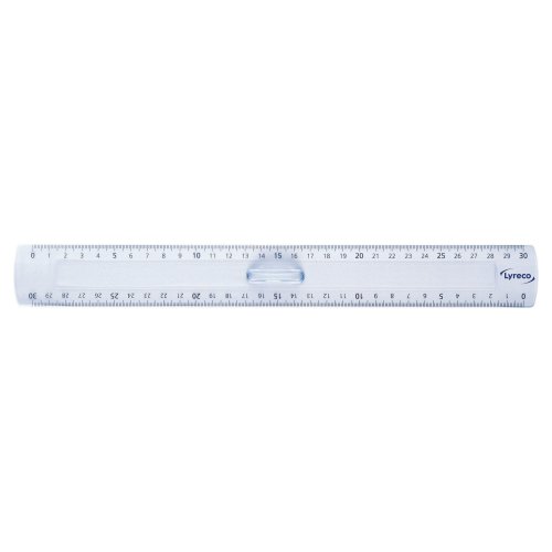 Viivoitin Lyreco kaksipuolinen , muovia, 30 cm, hinta 1,40€