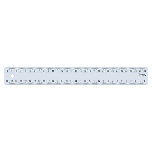 Viivoitin Lyreco kirkas muovi viivain 30cm , hinta 0,53€