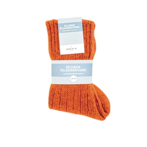 Villasukka 38/41 ruskanoranssi, hinta 16,20€