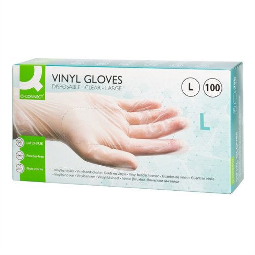 Vinyylikäsine Q-CONNECT L /100, hinta 3,51€