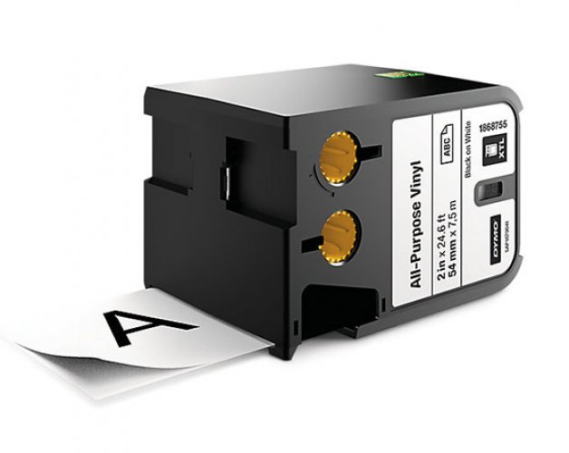 Vinyylitarra DYMO XTL 54 mm x 7,5 m valkoinen/musta, hinta 88,04€