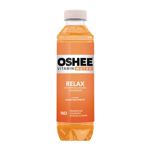 Vitamiinivesi Oshee relax apricot jasmin 555ml 6kpl, hinta 19,55€