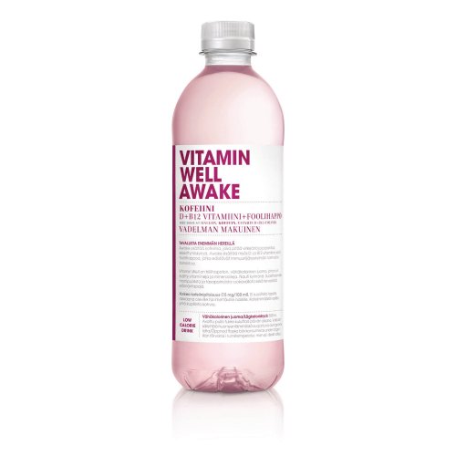 Vitamin well awake vitamiinijuoma vadelma 0,5l 12kpl, hinta 34,83€