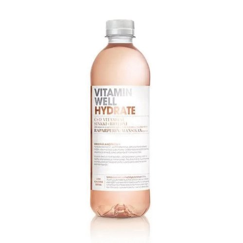 Vitamin well hydrate vitamiinijuoma raparperi-mansikka 0,5l, hinta 34,83€