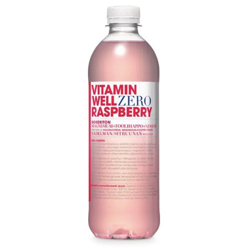 Vitamin well zero vitamiinijuoma vadelma 0,5l 12kpl, hinta 34,83€