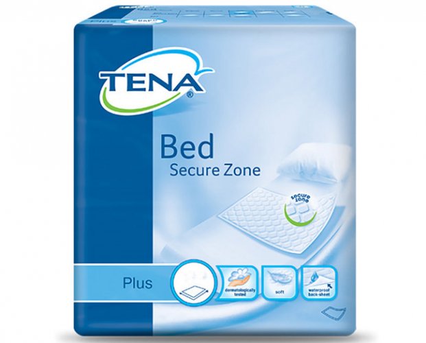 Vuodesuoja Tena Bed Secure Zone Plus Wings 180x80cm 20 kpl, hinta 18,41€