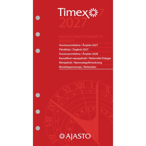 Vuosipaketti 2027 Ajasto timex 7 92 x 168mm, hinta 14,90€