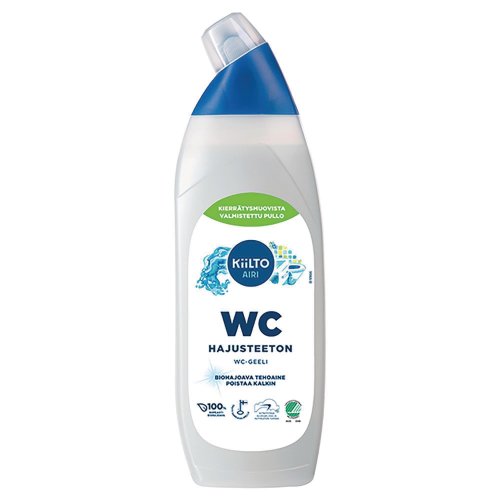 Wc-geeli Kiilto hajusteeton 750ml, hinta 4,22€