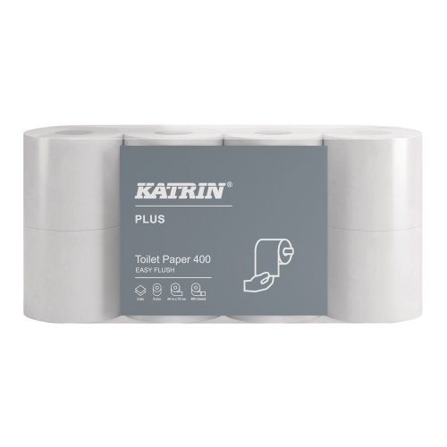 Wc-paperi Katrin® 96039 plus 400 easyflush 2-krs 40kpl, hinta 33,65€