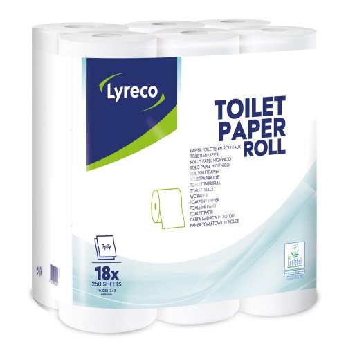 Wc-paperi Lyreco 3-kerroksinen 18kpl, hinta 27,58€