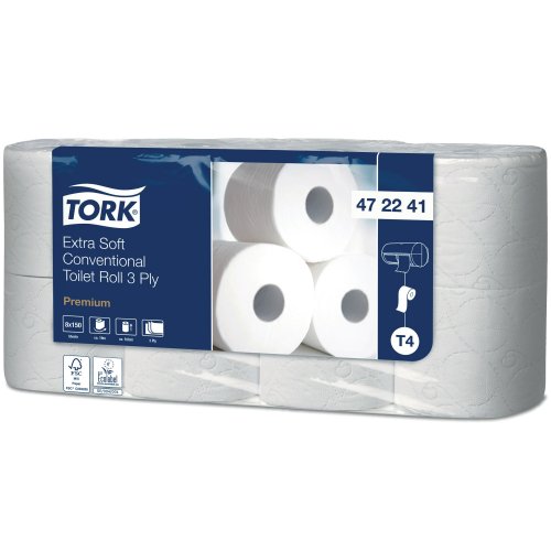 Wc-paperi Tork® 472241 t4 premium extra soft 3-krs 40kpl, hinta 30,55€