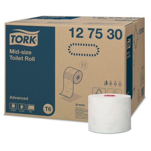 Wc-paperi Tork advanced mid-size t6 2-krs 127530 27kpl, hinta 103,83€