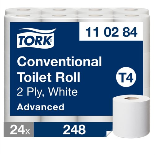 Wc-paperi Tork Advanced T4 2-krt valkoinen 24 rll 110284, hinta 13,37€