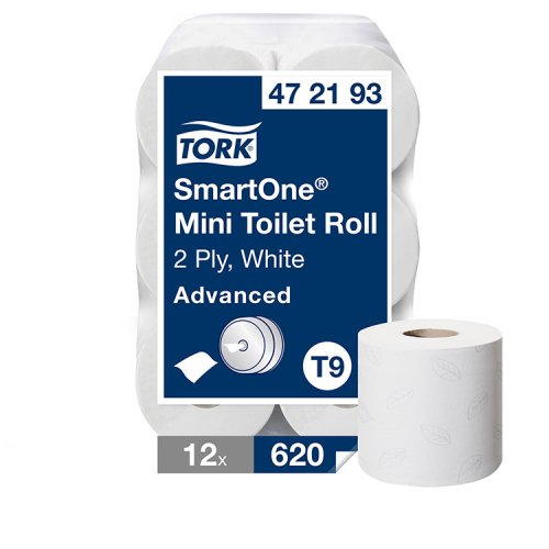 Wc-paperi Tork SmartOne Mini Advanced T9 12 rll 472193, hinta 53,55€