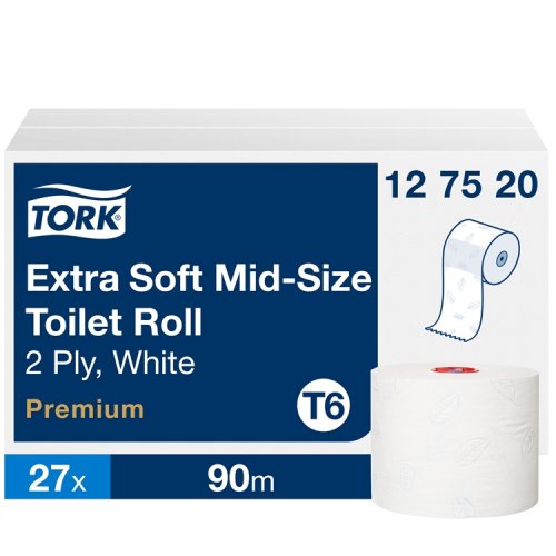 Wc-paperi Tork Soft Mid-size T6 3-krt 27 rll 127520, hinta 105,06€