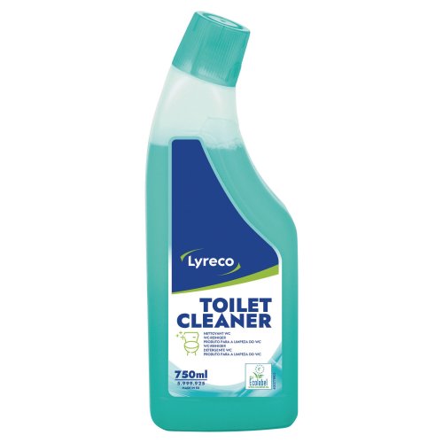 Pesuaine Lyreco Eko WC 750ml on raikastuoksuinen kalkkia poistava, tiloja puhdistava ja raikastava WC-puhdistusaine edulliseen hintaan Eko pesuaineet ja siivousaineet heti varastosta nopeasti paljon Kiilto pesuaineita ammattikäyttöön pesuaineiden netistä 