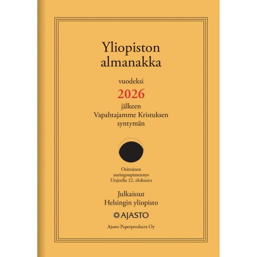 Yliopiston Almanakka 2026 Ajasto 105 x 148mm suomenkielinen, hinta 11,73€