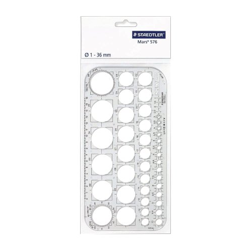 Ympyräkaavio Staedtler 576 01F ympyrät 1–36 mm , hinta 9,33€