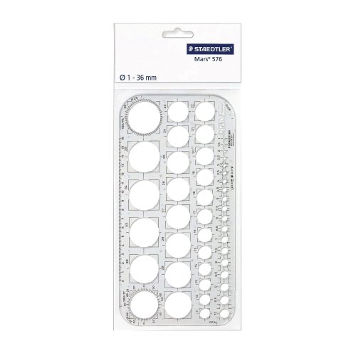 Ympyräkaavio Staedtler 576 01F ympyrät 1–36 mm , hinta 9,69€